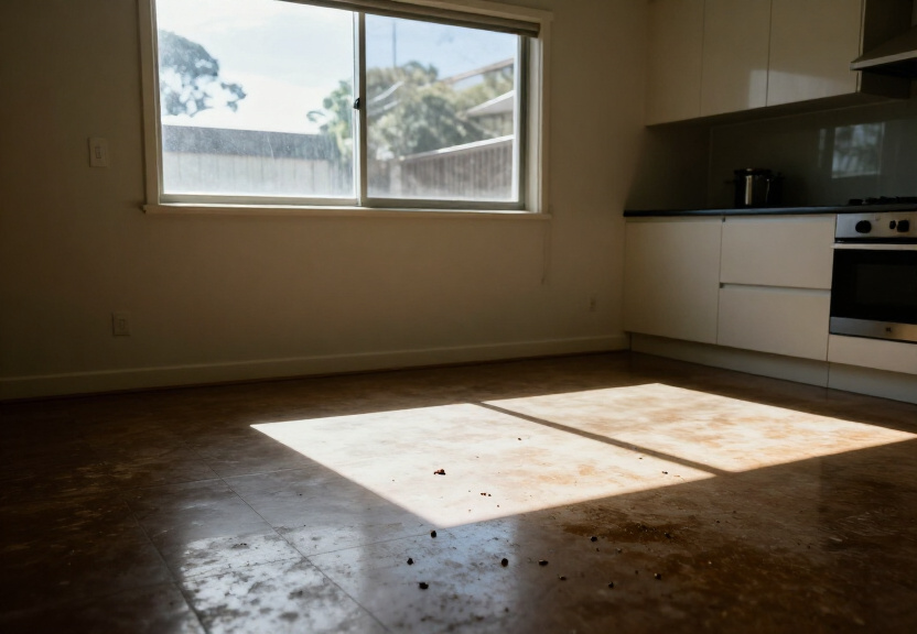 Rodent infestation in an Oatlands garage before treatment